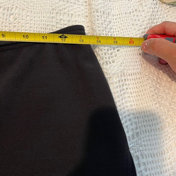 Vtg Y2k Edgy Romantic Renee Lauren HighSlit Black Skirt Built in Short S Minimal - Picture 8 of 12